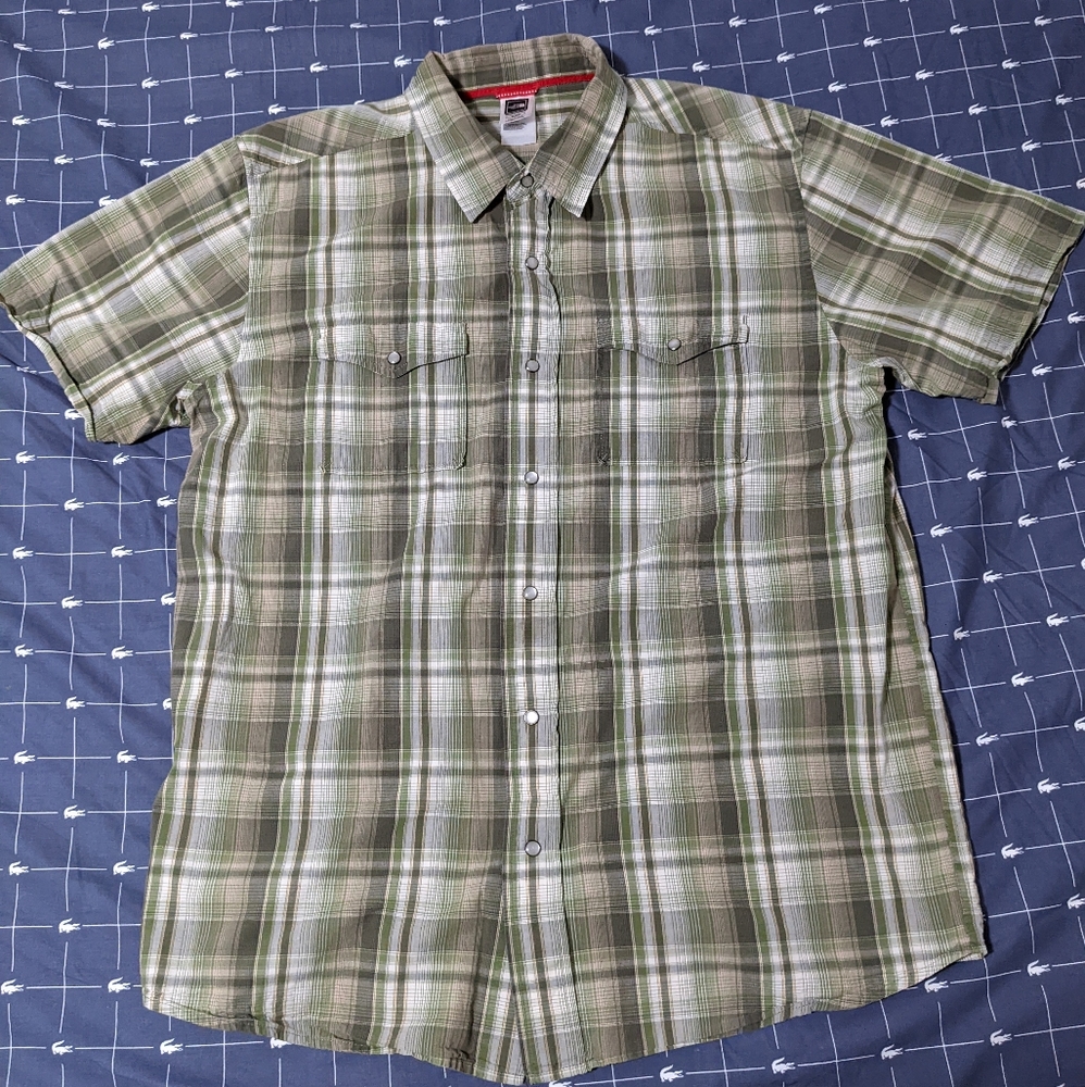 Men's The North Face Pearl button Short Sleeve Plaid Shirt